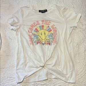 Kandy Kiss White Kids Tee - Sunshine Graphic